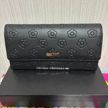 MARY QUANT 블랙 꽃무늬 장지갑