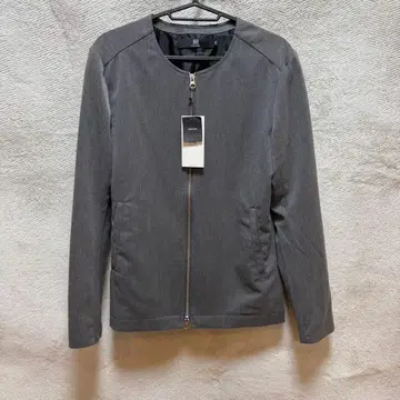 택 포함 미사용 새상품 CAMBIO 노카라 자켓 그레이 S