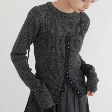 리앙 후크 뷔스티에 세트 니트 긴팔