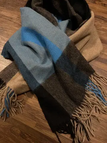 체크 머플러 숄