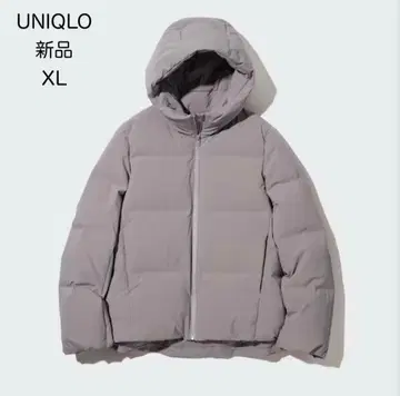 미사용 새상품 유니클로 심리스 다운 후드티 XL 그레이