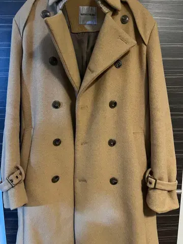 Buffalo Bobs 울 더블 브레스트 트렌치코트