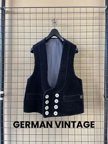 FHB 독일제 60s70s 유로 빈티지 로거 베스트 코듀로이 굵은 폭