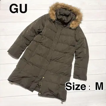 [새상품급] GU 퍼 포함 롱 다운 코트 M