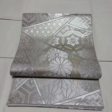 순수 실크 후쿠로 오비 카와시마 직물 고전 문양 호몬기 쓰케사게 등에