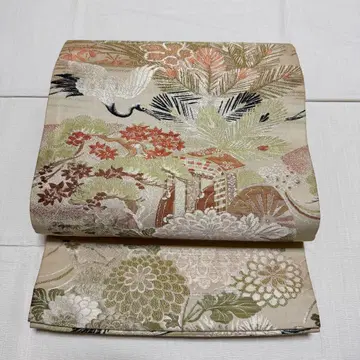 앤티크 마루오비 소나무와 학 패턴