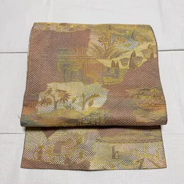 순수 실크 나고야 오비 하카타 오리 나일강? 패턴