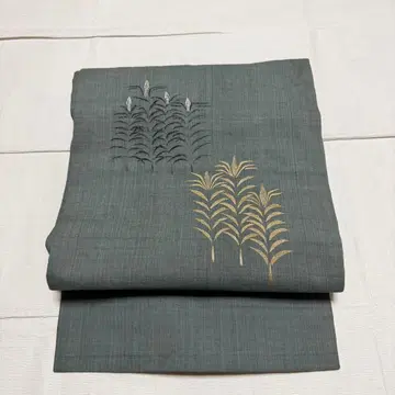 순수 실크 나고야 오비 자수 북 패턴