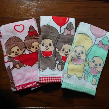 몬치치 캐릭터 타월 3개 세트