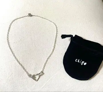 새상품급 chigo 실버 하트 목걸이 타카야마 미야코 콜라보