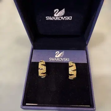 Swarovski 골드 후프 귀찌