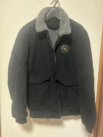 코듀로이 보아 옷깃 자켓 블랙