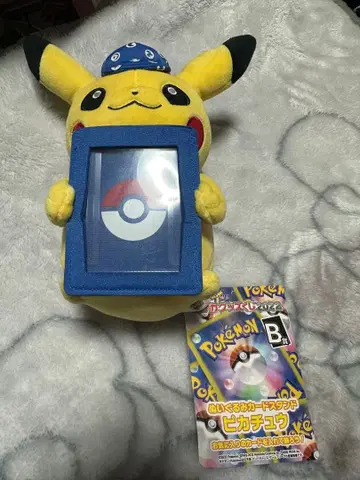 포켓몬 카드 굿즈 복권 2022 B상 봉제 인형 카드 스탠드 피카츄