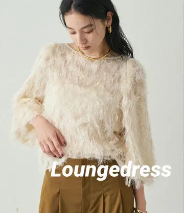 [택 포함 새상품] 라운지 드레스 자카드 페더 블라우스