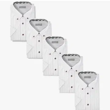 남성용 셔츠 5장 형태 안정 노아이론 반팔 셔츠 포멀 비즈니스 셔츠