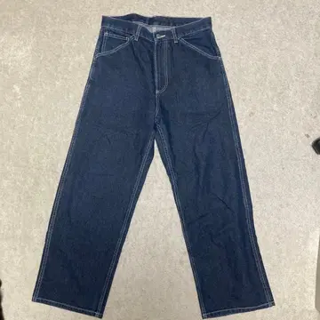 다크 블루 와이드 레그 데님