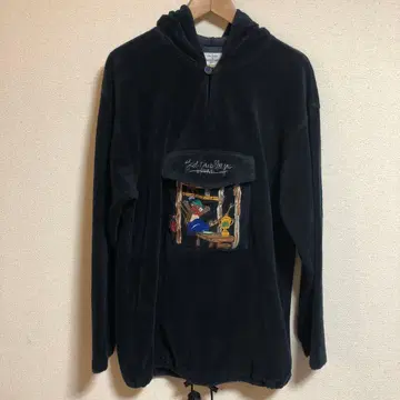 레어 90s Castelbajac 블랙 플리스 자켓 사이즈 4