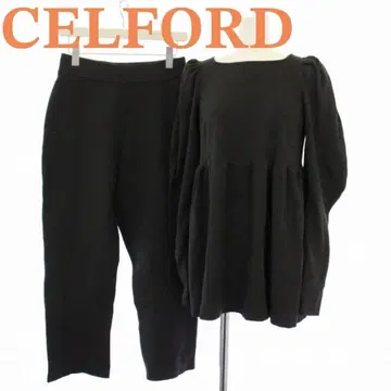 [ 새상품급 ] 셀포드 페플럼 니트 + 니트 팬츠 38 그레이