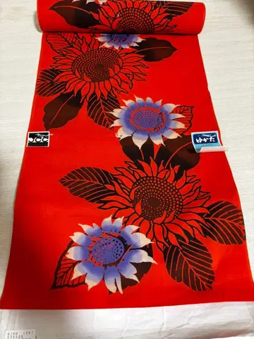 야마구치 사요코 해바라기 유카타 옷감