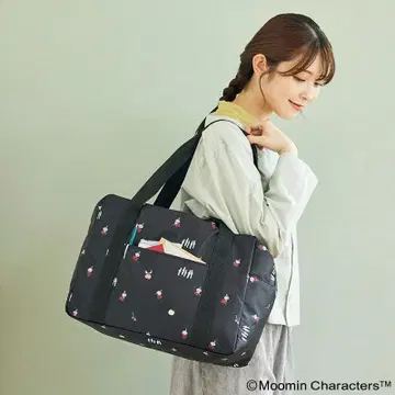 무민 보스턴 백 성숙 큐트 리틀 미이와 뇨로뇨로 패턴