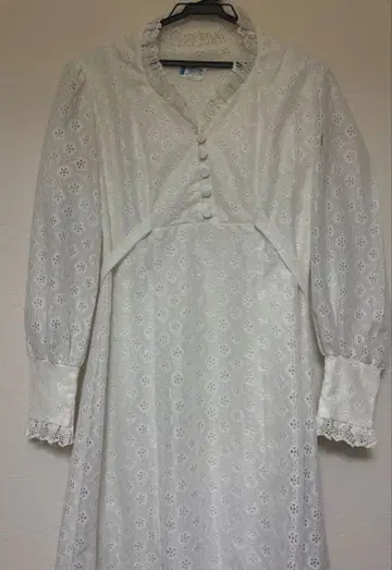 vintage 레이스 긴팔 롱 원피스