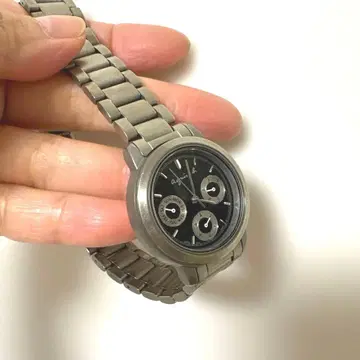 아네스베 손목시계 크로노그래프 블랙 실버 컬러 여성용 워치