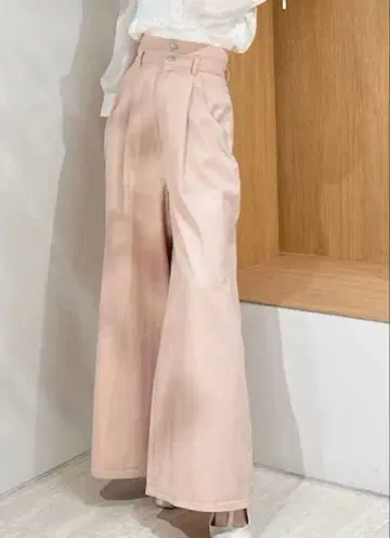[ 새상품 ] dazzlin 더블 하이웨스트 와이드 데님 팬츠 핑크