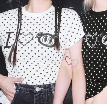 Heart tattoo 나카무라 군 T셔츠 블랙