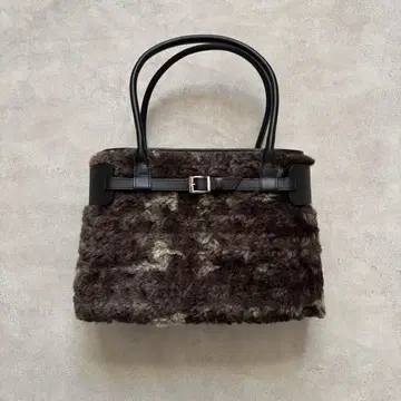 덴 하마노 새상품급 퍼 가죽 mite 미-테 토트백