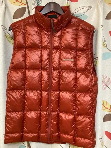 mont-bell 다운 베스트 빨간색, 크림슨