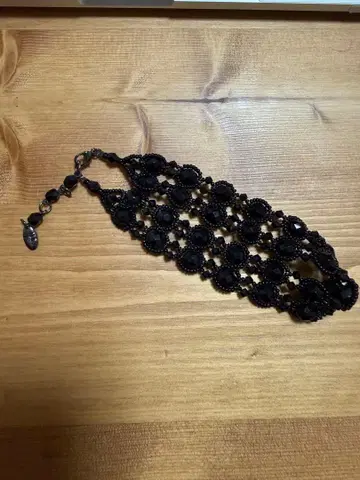 블랙 비즈 초커 ANNA SUI 안나수이 목걸이