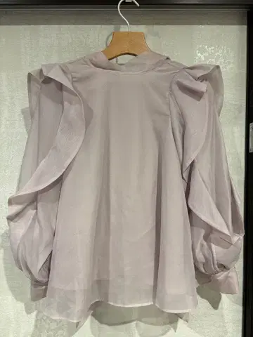 snidel 오간 시스루 블라우스