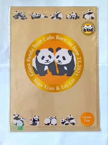 우에노 동물원 팬더 샤오샤오 레이레이 클리어 파일 그 1