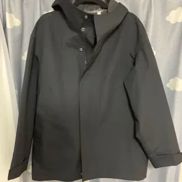 미사용 새상품 유니클로 블랙 오버 사이즈 마운틴 후드티 L 사이즈