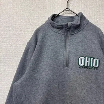 러셀 맨투맨 하프 지퍼 칼리지 미국 빈티지 의류 M 3455