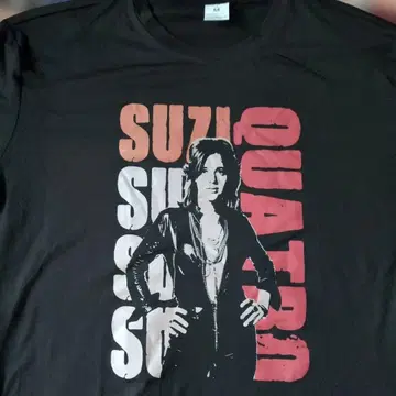 수지 콰트로 SUZI QUATRO 프린트T셔츠 M 사이즈 블랙