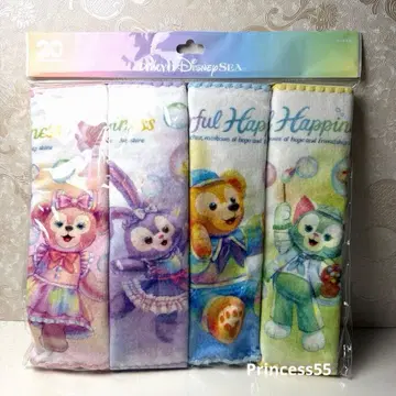 더피앤프렌즈 컬러풀 해피니스 미니 타월 4개 세트