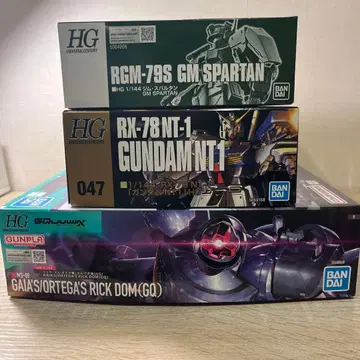 HG 건담 프라모델 3세트 짐 스파르탄. 건담 NT-1. 릭 돔(GQ)