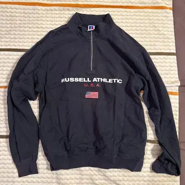 러셀 애슬레틱 네이비 하프 지퍼 트레이닝복 M
