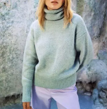 ZARA 터틀넥 니트 울 알파카 혼방
