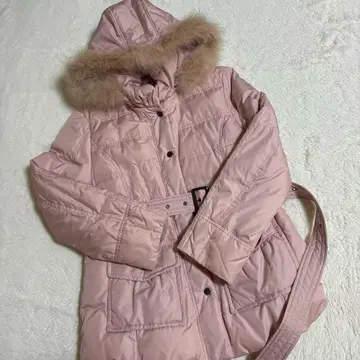 라핀 Le Lapis 루라피스 핑크 다운 자켓 퍼 후드