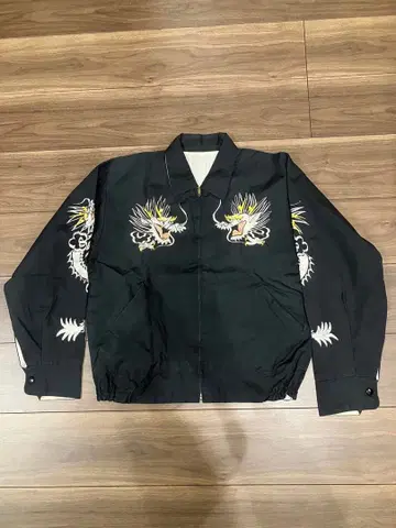 50s 60s 스카잔 수베니어 자켓 UN 마이코 일본 지도