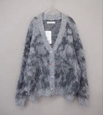 *이즈스칼라 553275: 마블 무늬 샤기 니트 가디건