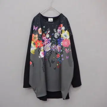 *스칼라 153729: 꽃 x 밤하늘 패턴 믹스 쭈리 튜닉