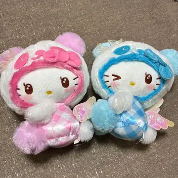 팬더 헬로키티 에모큥 엔젤 BIG 봉제 인형 2종 세트