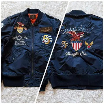 XL 사이즈 AVIREX MA-1 플라이트 자켓 라이트 아우터 와펜