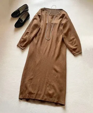 새상품급 투모로우랜드 Ballsey 멜톤 울 롱 니트 원피스