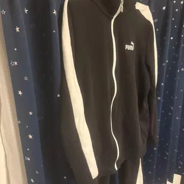 PUMA 풀 집업 저지 세트 블랙
