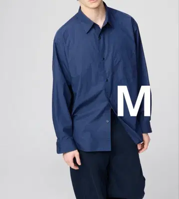 [ 완판템 ] UNIQLO:C 브로드 오버사이즈 셔츠 블루 M