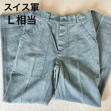 스위스 군 데님 워크 팬츠 밀리터리 팬츠 베이커 팬츠 SPILAG